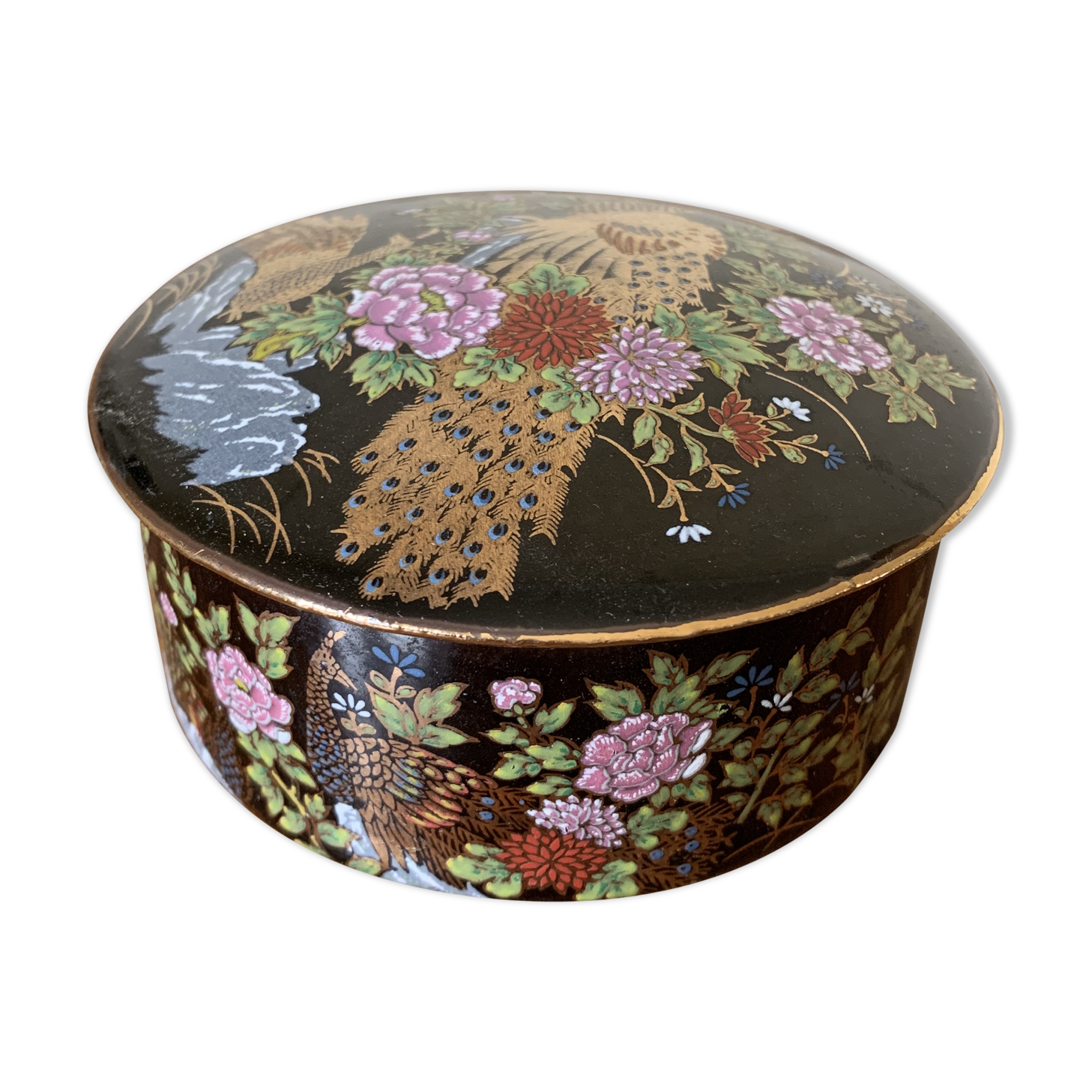 Round box - imperial Kutani