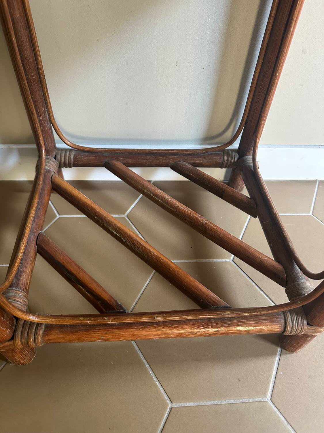 Bamboo and glass table
