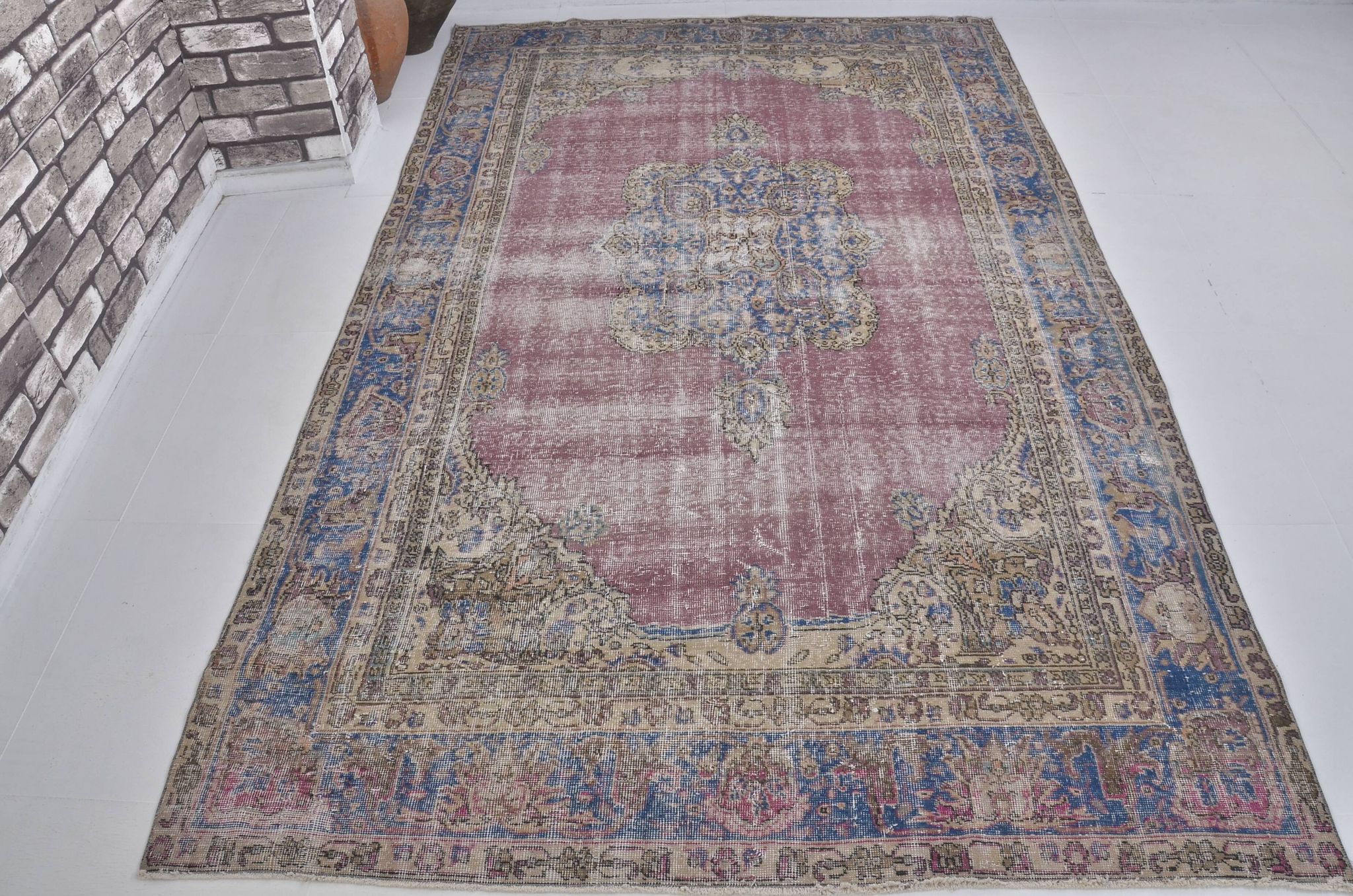 Tapis de salon Oushak noué à la main sku 1483