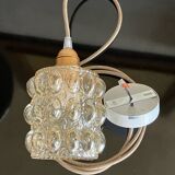 Vintage bubble glass pendant light