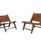 Deux fauteuils marocain en cuir