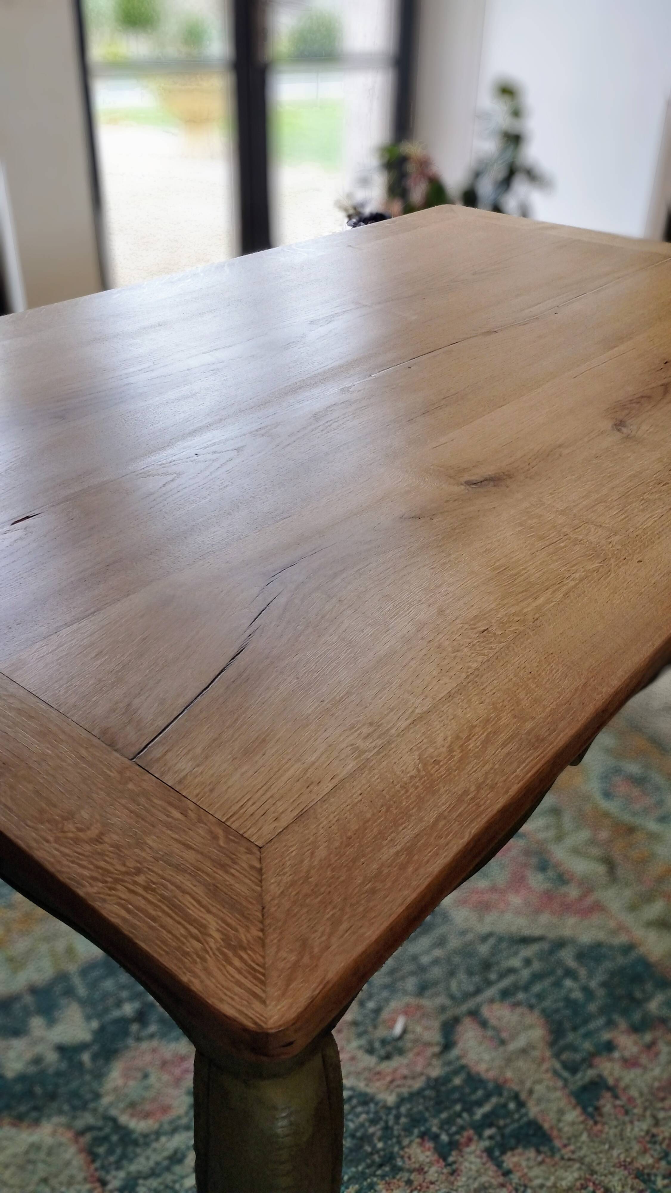 Olive green patinated table