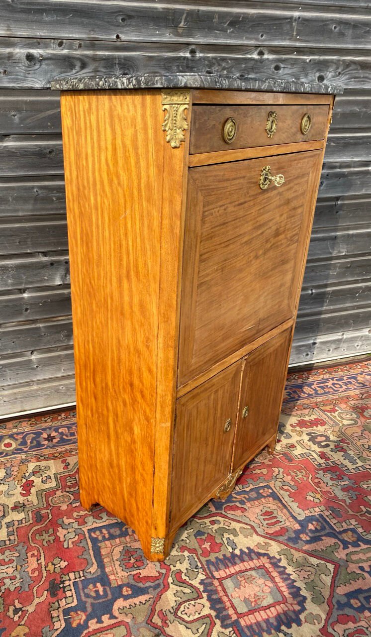 Mahogany Secretary Period Transition XVIII Eme Century