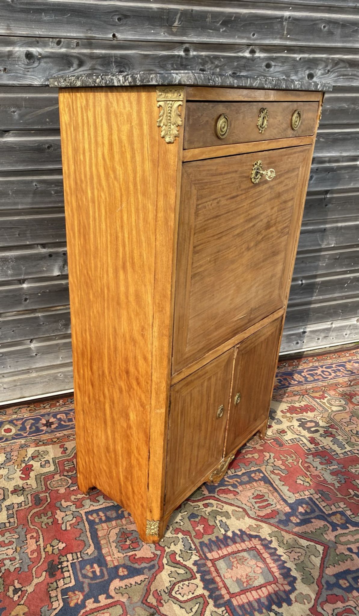 Mahogany Secretary Period Transition XVIII Eme Century