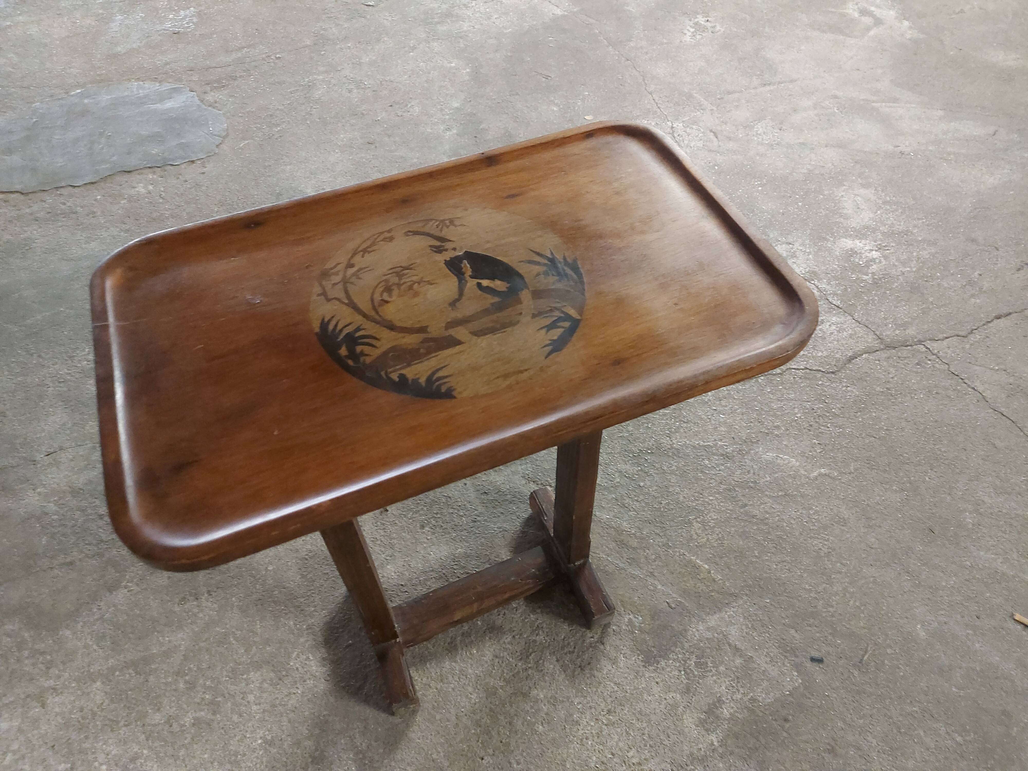 Art Deco marquetry side table