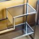 Shelf by designer Willy Rizzo Gold and smoked glass