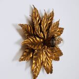 Hans Kögl Hollywood Regency Florentine Wall Light Ceiling Fixture in Gold Metal