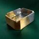 Brutalist ashtray by Leopold, bronze and brass, Spain, 1970s