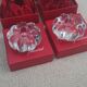 Pair of Baccarat crystal candlesticks, flower/rose model — new condition