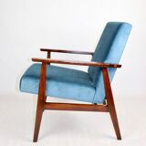 Fauteuil vintage Ocean Blue Fox, années 1970
