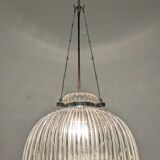 Suspension dôme italienne XL en verre soufflé, années 60-70