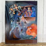 Raw pitch pine sideboard