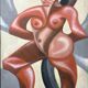 Tableau "Nue Cubiste" daté 1959 HST signé Jean Gleyse (1915-1991)