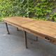 Antique French draper's table in oak, shop counter, work table, 6 feet, circa 1750–1850.