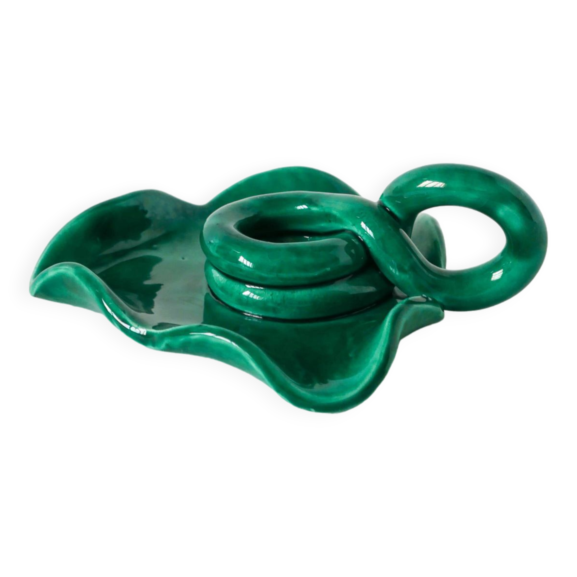 Slip leaf candle holder, 1970