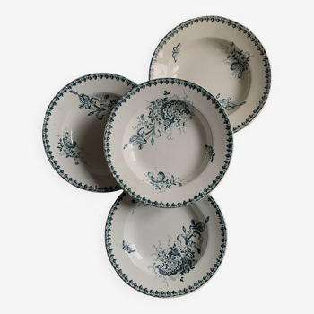 4 St Amand Louis XV soup plates