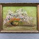 Oil on cardboard Still life by G. Toullourt XXth Bouquet of flowers