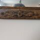Small antique Empire mirror in gilded wood painted on glass