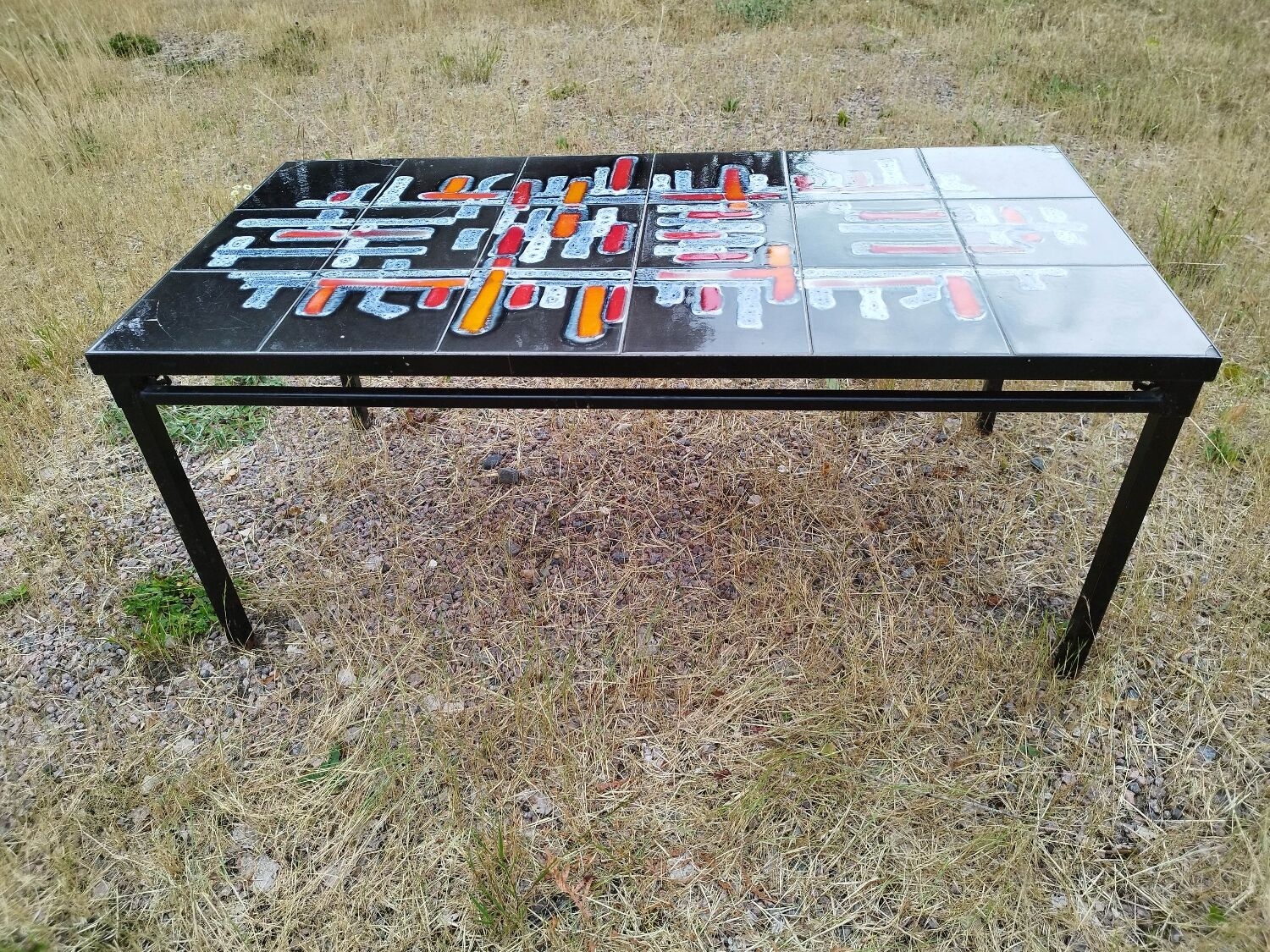 Ceramic iron coffee table ADRI Vallauris