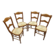 Lot de 4 chaises en merisier