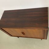 Danish Tambour Door Cabinet by Kai Kristiansen in Palisander 1960s