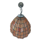 Antique stained glass and bronze pendant light