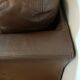 Brown leather sofa