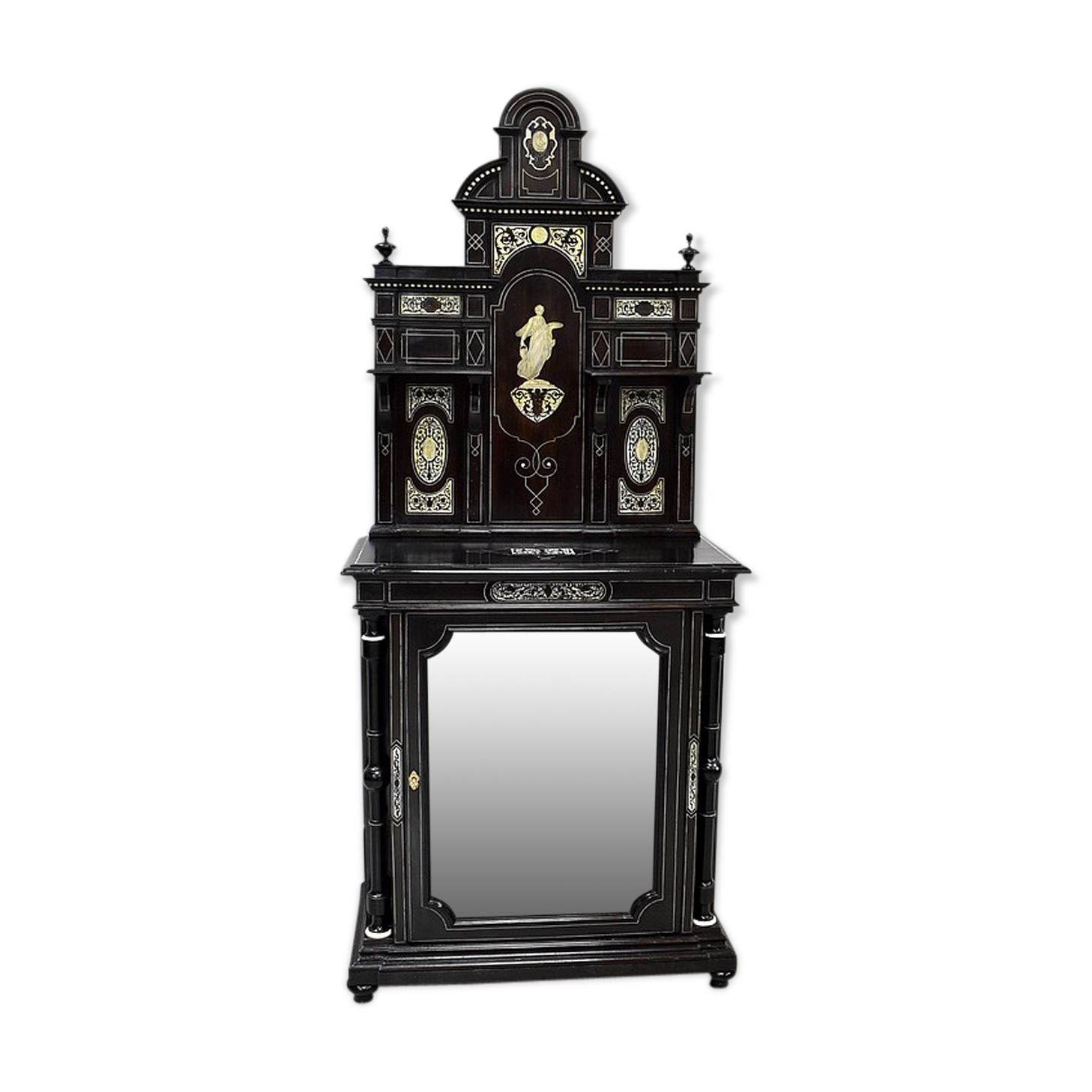 Ceremonial showcase in blackened pearwood, Napoleon III period - 1850
