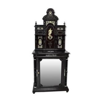 Ceremonial showcase in blackened pearwood, Napoleon III period - 1850