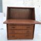 Vintage secretary and wicker rattan