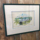 Watercolor painting nadine martinique the three islets + wood frame #a223