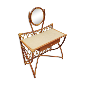 Vintage rattan dressing table