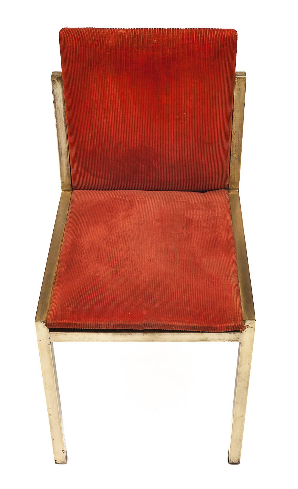 4 Italian brass chairs