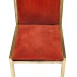 4 Italian brass chairs