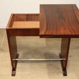 Art Deco “Portefeuille” style table in rosewood, 1950