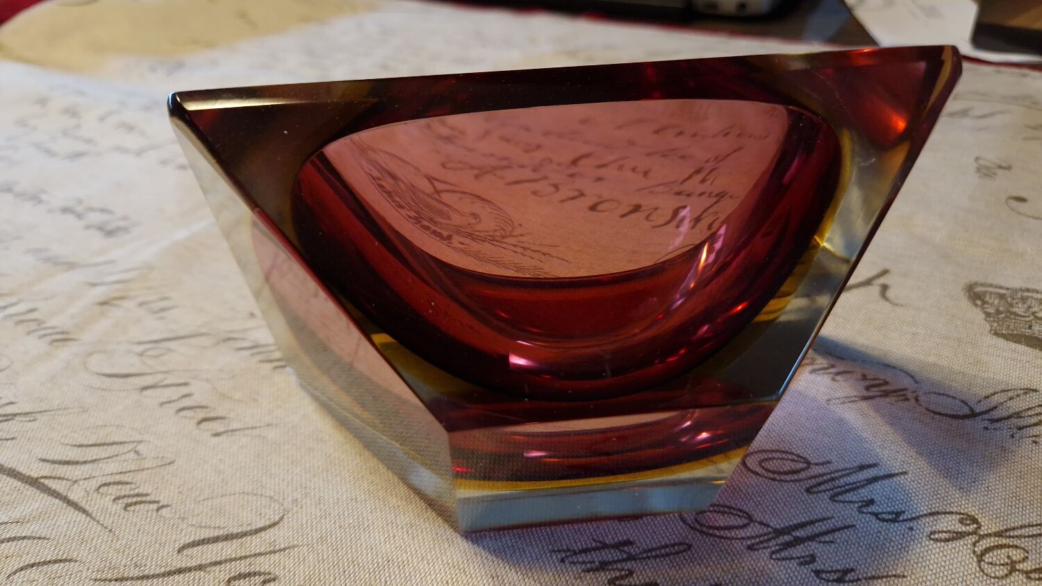 Sommerso pocket tray from Murano