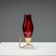 Gunnar Ander candleholder in brass, glass and rattan for Ystad Metall