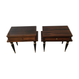 Pair of nightstands Tineo 60s wood plates