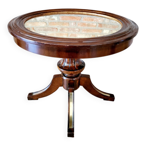 Table d'appoint ronde de style Empire, Hollywood Regency