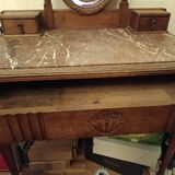 Wooden and marble dressing table