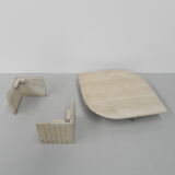 Travertine coffee table