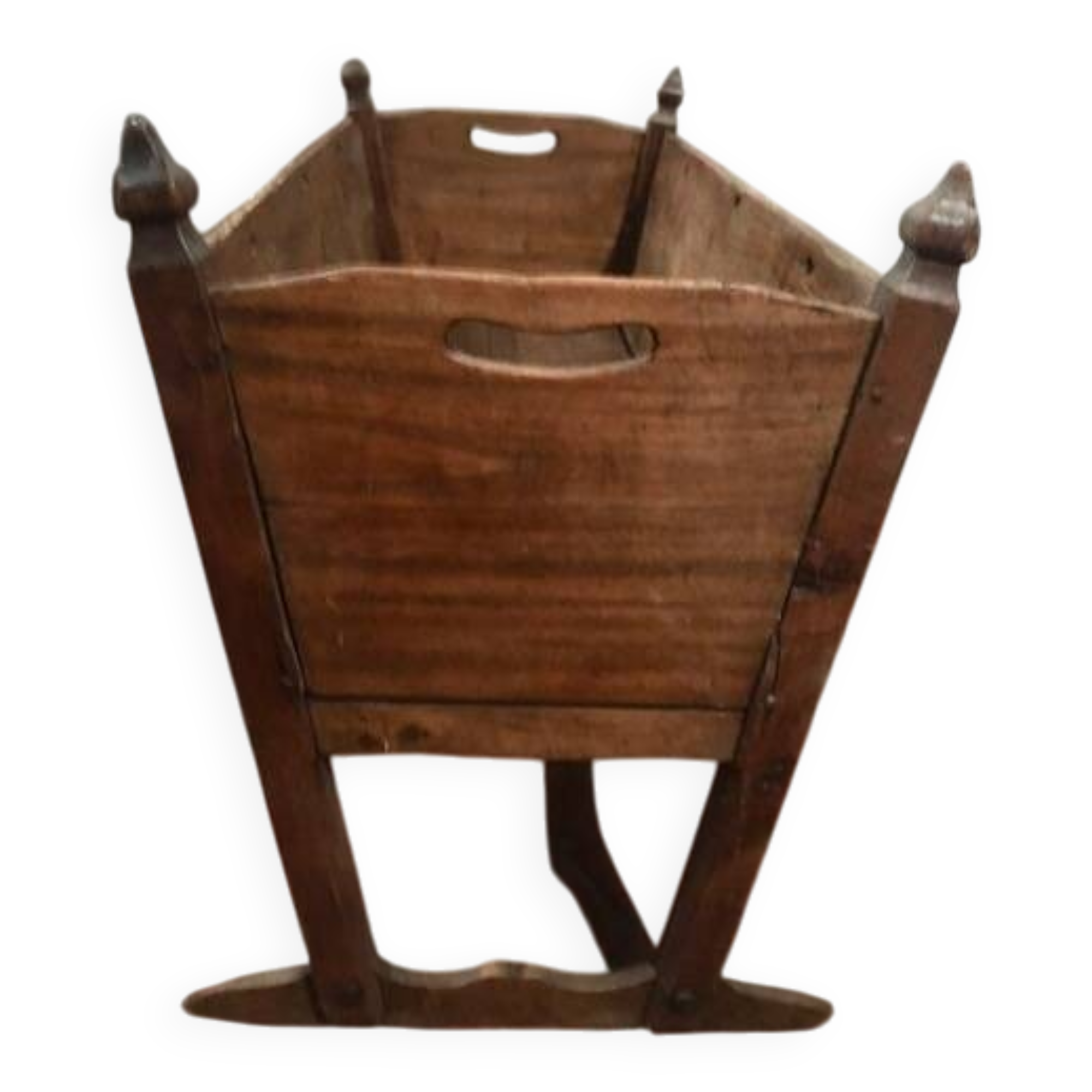 Antique wooden rocking cradle