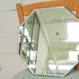 Antique bevelled mirror 38x38cm