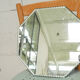 Antique bevelled mirror 38x38cm