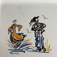 Cake dish KG Lunéville - Breton dancers decoration