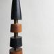 Scandinavian teak and brass floor lamp 1960