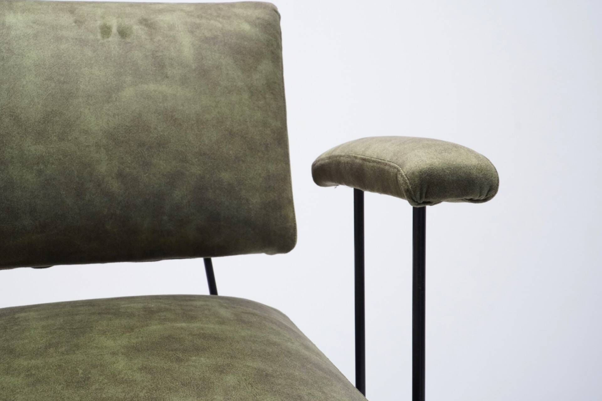 Pair of 1950s Italian Modernist Lounge Chairs