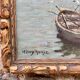 Painting signed henry roose - marine oil hunting basin blankenberge belgium