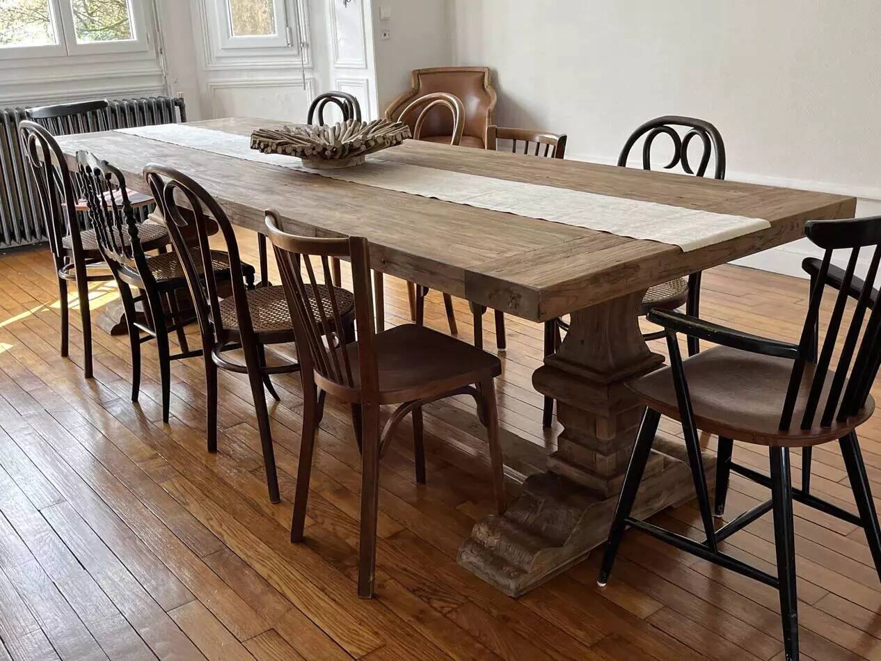 SPIRITO monastery table in solid oak - length 200 cm