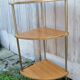 1960s corner shelves with 3 formica shelves
